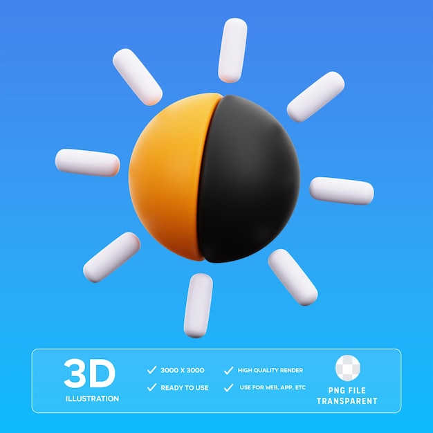 PSD-helderheid en contrast 3D-illustratie