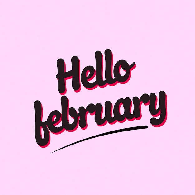 PSD psd hello february instagram post template