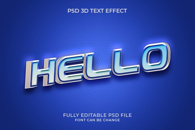 PSD Hello text style effect