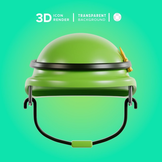 PSD 3d-иллюстрация шлема psd