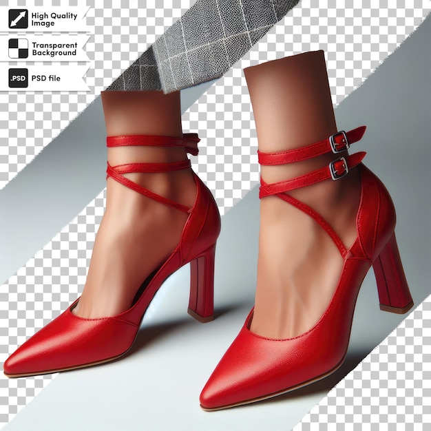 PSD psd high heel shoes on transparent background