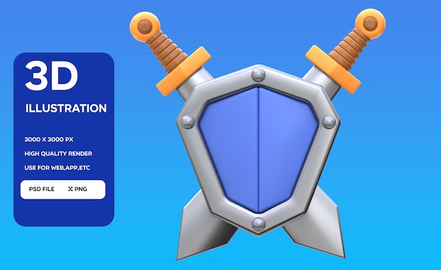 PSD Historical 3D Illustration