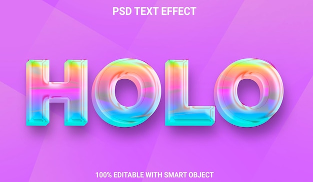 PSD holo 3d teksteffect