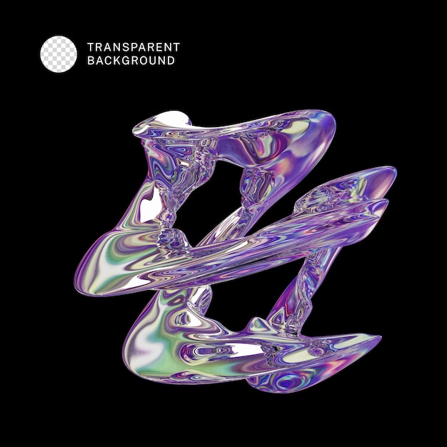 PSD holografisk gradient moderne form 3D-illustrasjon