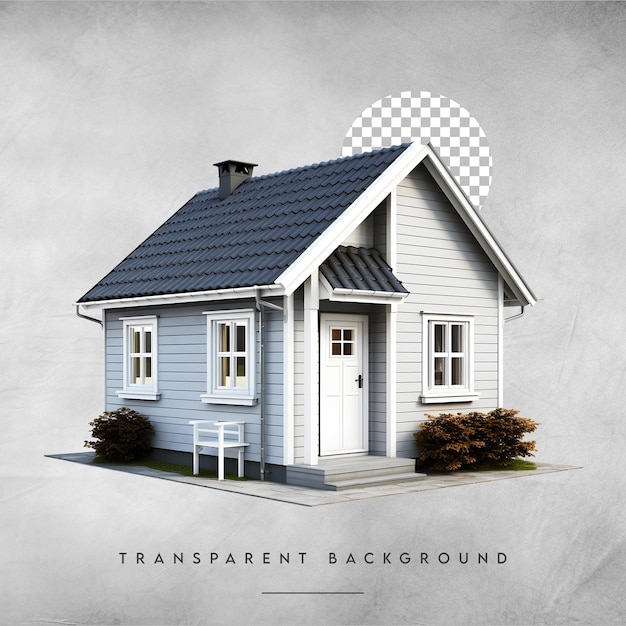 PSD psd home isolated on a transparent background real estate home