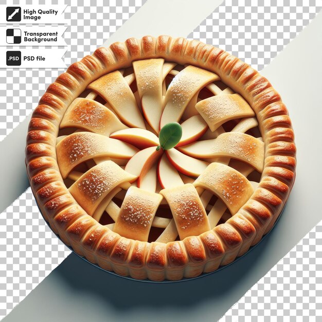 PSD psd homemade apple pie on transparent background with editable mask layer