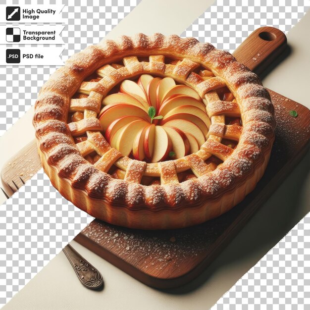 PSD psd homemade apple pie on transparent background with editable mask layer