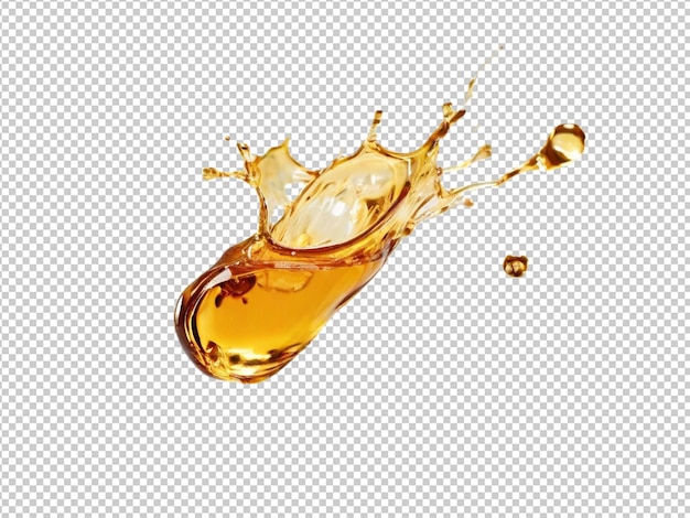 Psd of a honey splash on transparent background