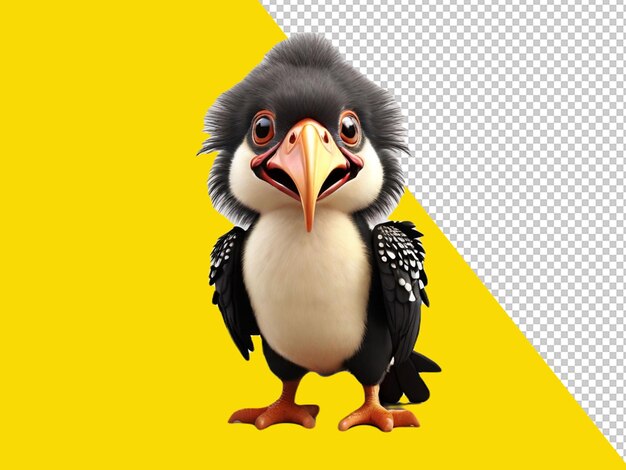 PSD psd of a hornbill on transparent background