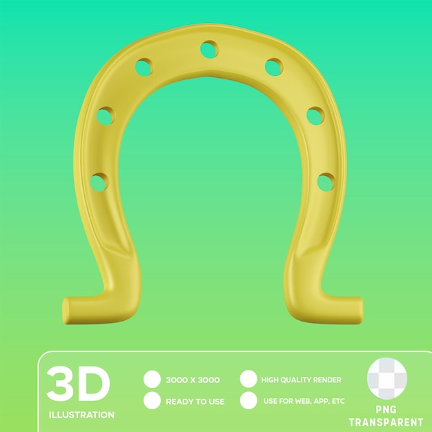 PSD Horse Shoes 3D-illustratie