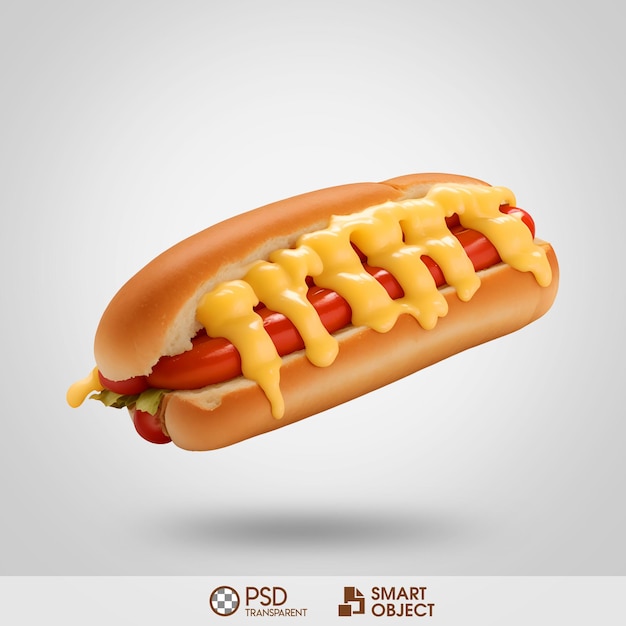 PSD sfondo trasparente hot dog psd