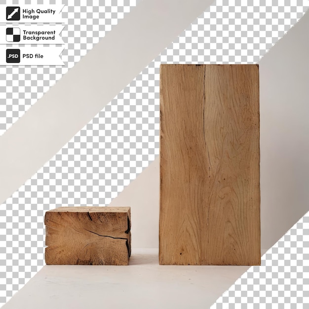 PSD psd-houten planken op doorzichtige achtergrond met bewerkbare maskerlaag