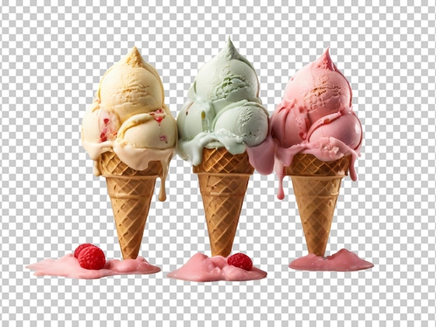 PSD psd of a ice cream on transparent background
