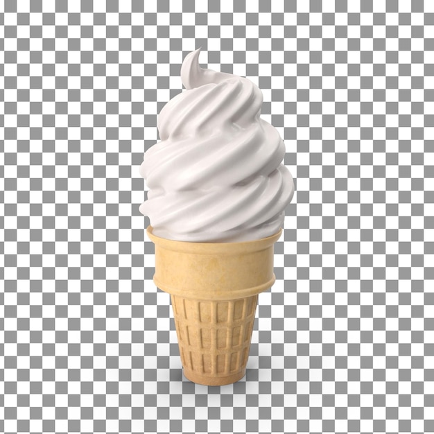 Psd icecreame on isolated and transparent background