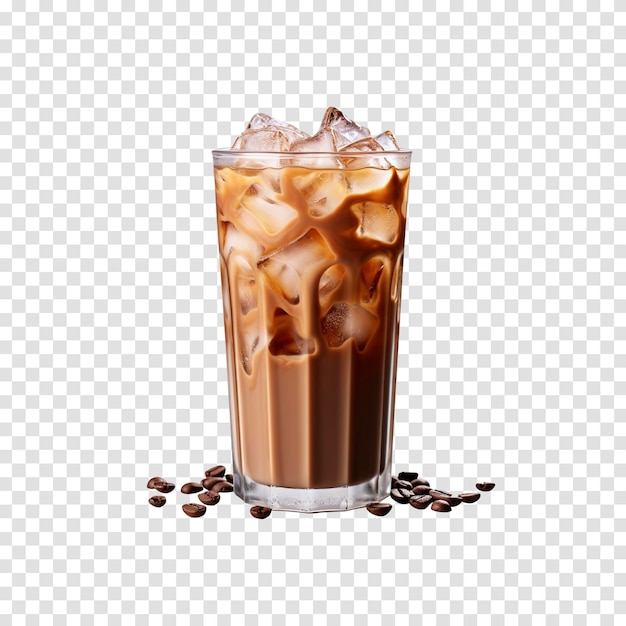 PSD psd iced coffee isolated on transparency