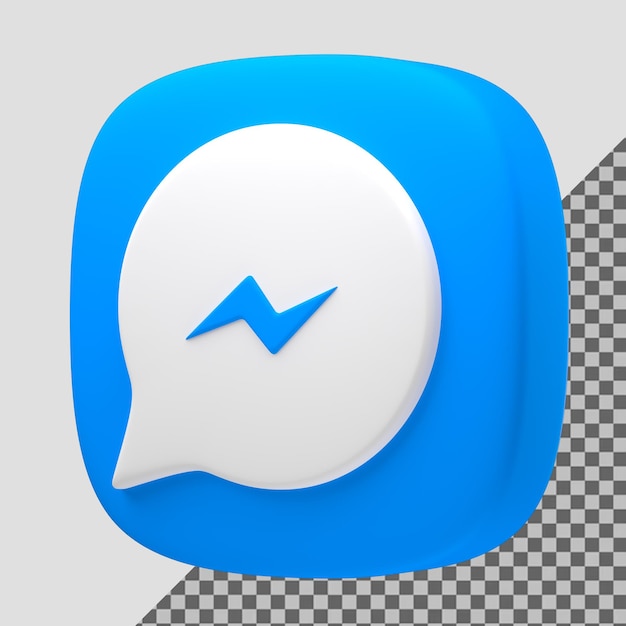 Psd icon messenger социальные сети 3d