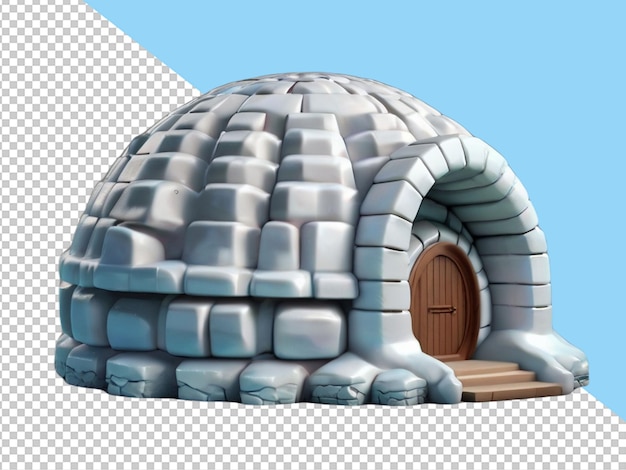 PSD psd of a igloo on transparent background