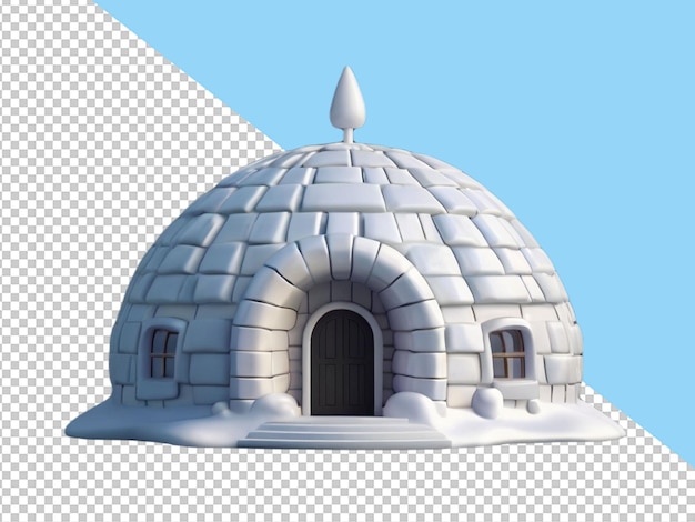 PSD psd of a igloo on transparent background