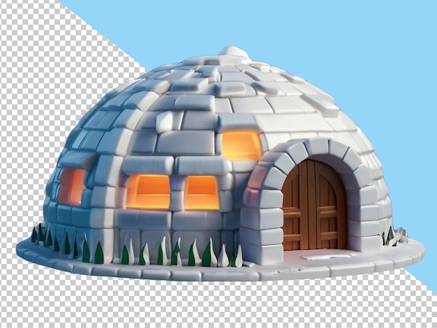 PSD psd of a igloo on transparent background