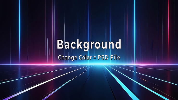 PSD psd illustration of light ray stripe line with blue light modern digital technology background
