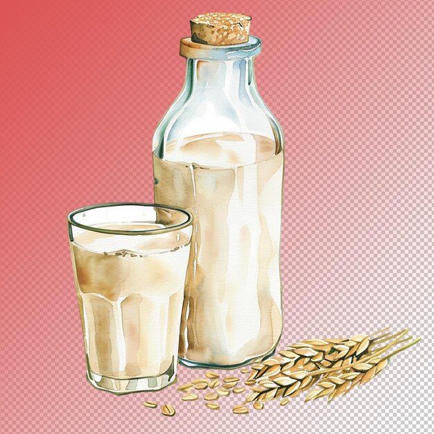 PSD psd ilustracja mleka izolowana na przezroczystym tle