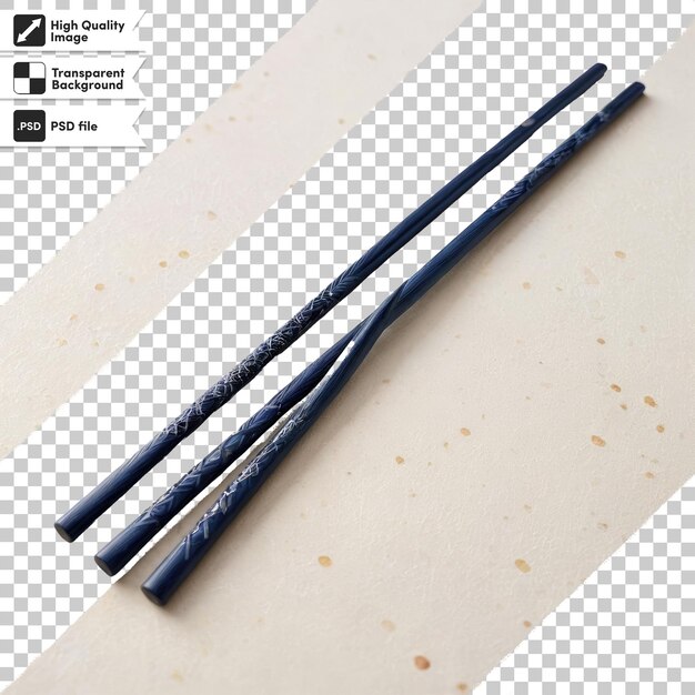 PSD incense sticks on transparent background with editable mask layer