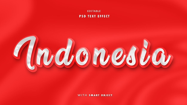 Psd indonesië bewerkbare tekst-effect