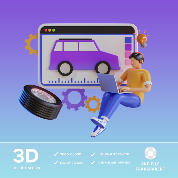 PSD psd industrial designer 3d illustration