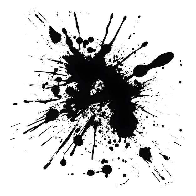 Psd Ink Splatter op doorzichtige achtergrond