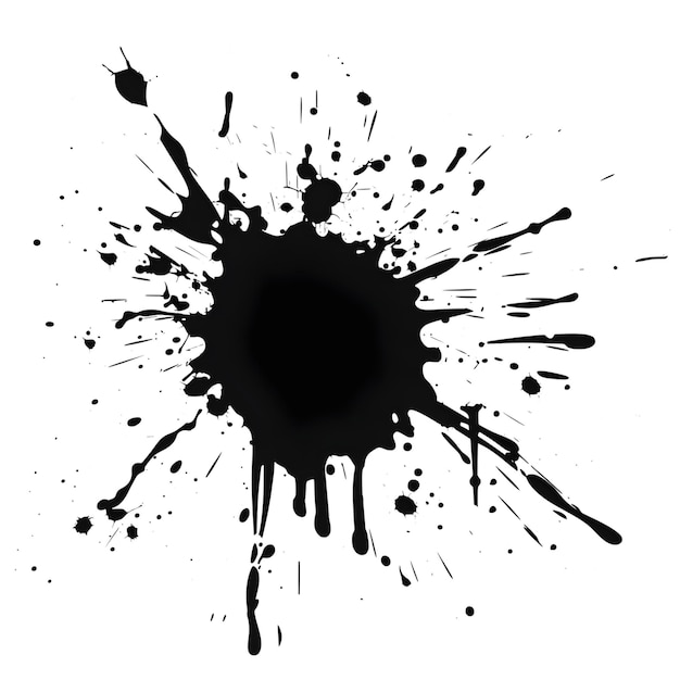 Psd Ink Splatter op doorzichtige achtergrond