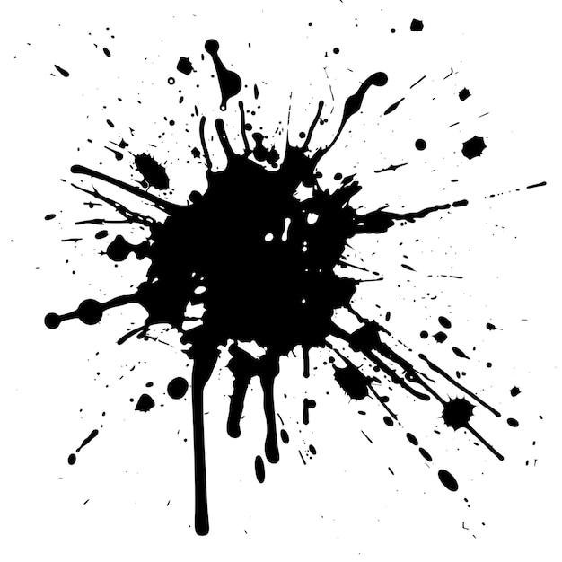 Psd Ink Splatter op doorzichtige achtergrond