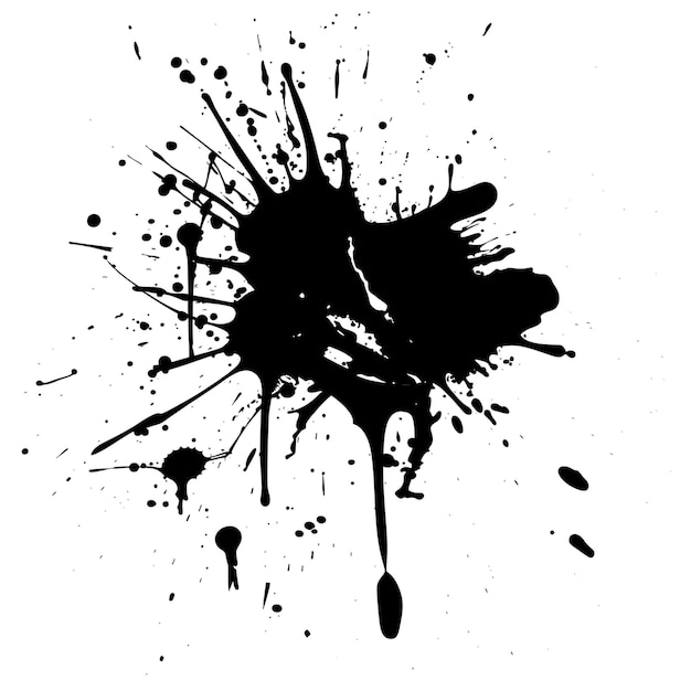 Psd Ink Splatter op doorzichtige achtergrond