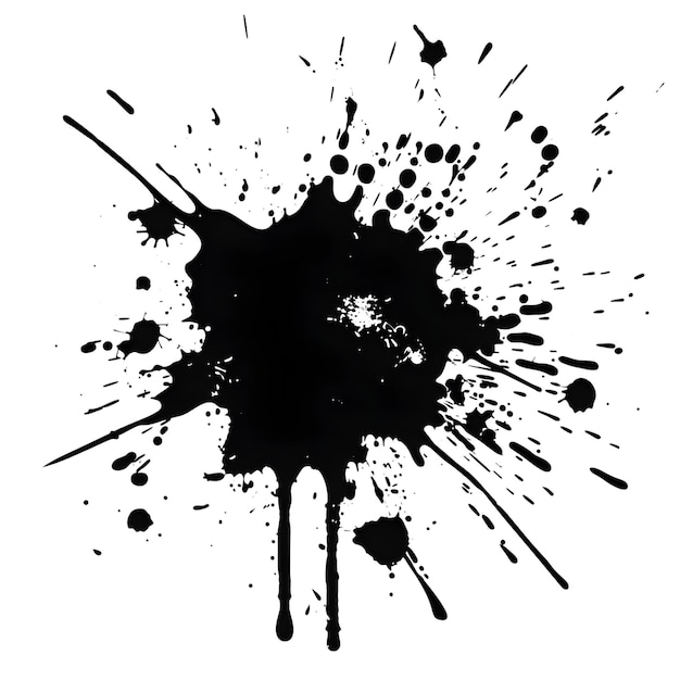 Psd Ink Splatter op doorzichtige achtergrond