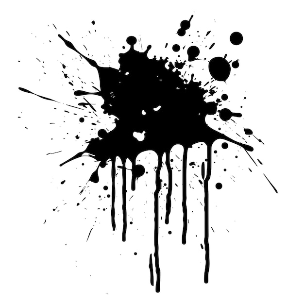 psd ink splatter on transparent background