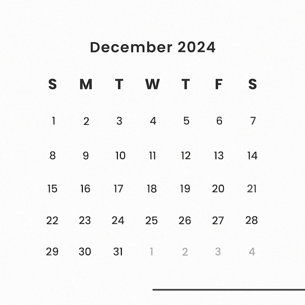 PSD psd instagram post 2024 modello di calendario da scrivania minimalista e calendario annuale per la pianificazione murale