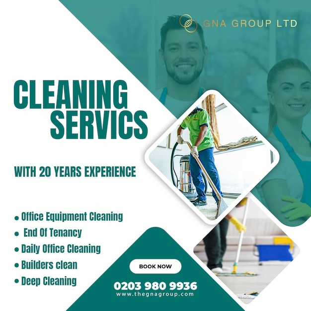 Psd instagram post for cleaning service