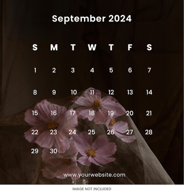 Psd instagram post vierkante kalender 2024 sjabloon ontwerp minimalistisch schedule planner kalender 2024.