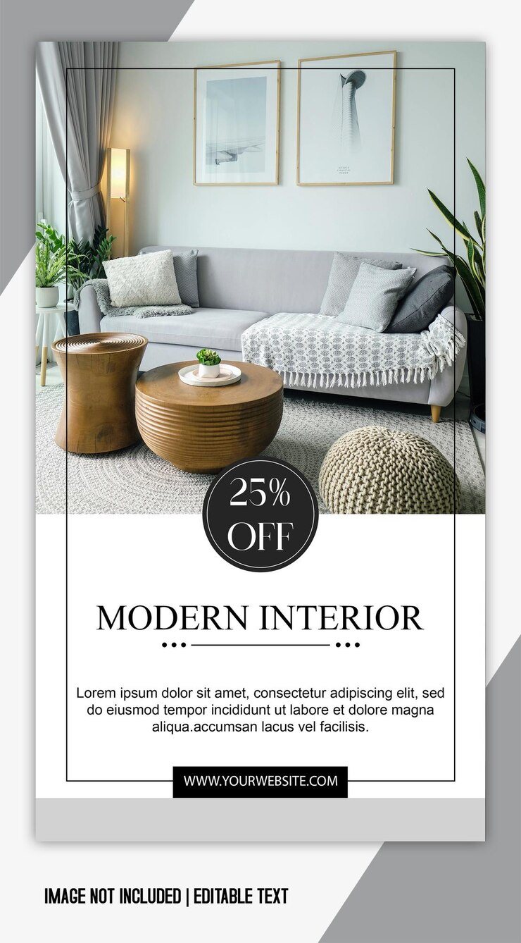 PSD psd interior marketing social media story template