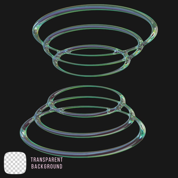 Psd Interlocked Rings in Dispersion Glass