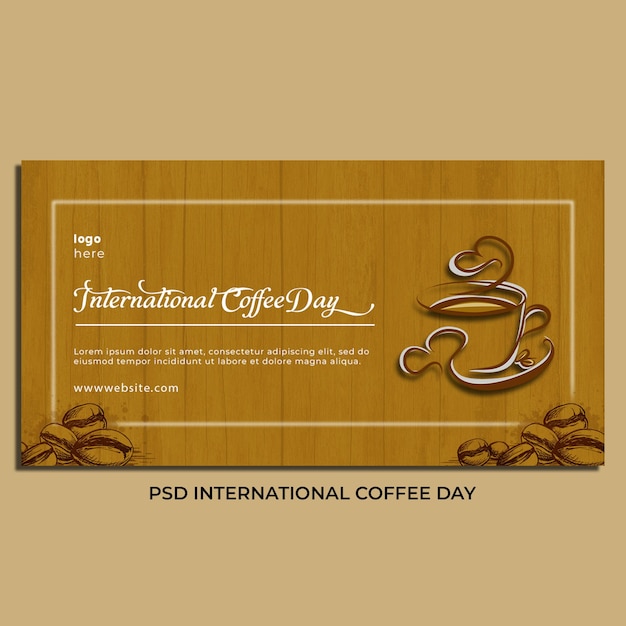 PSD psd international coffee day facebook templates