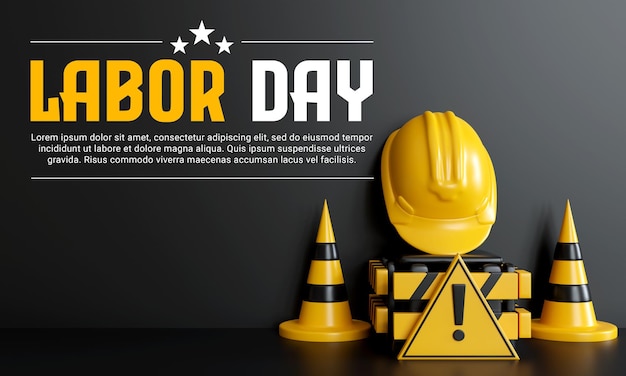 PSD international labor day celebration background template