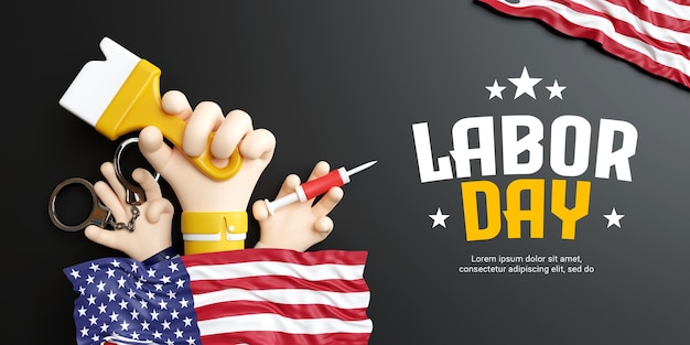 Psd international labor day celebration background template