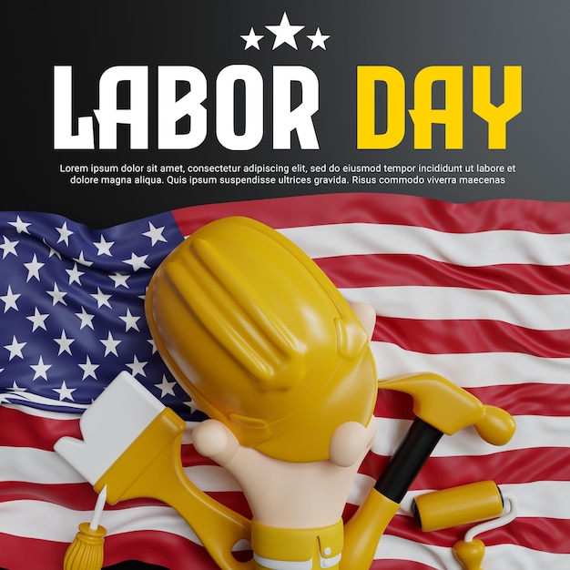 PSD psd international labor day celebration background template