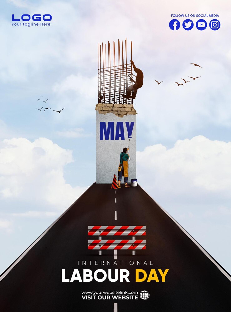 PSD psd international labour day social media post template