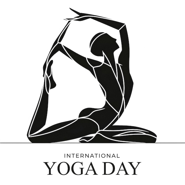 PSD international yoga day post design template