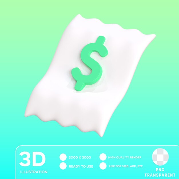 PSD psd 인보이스 3d 일러스트레이션