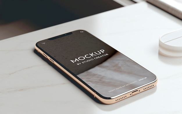 PSD psd iphone mockup crème