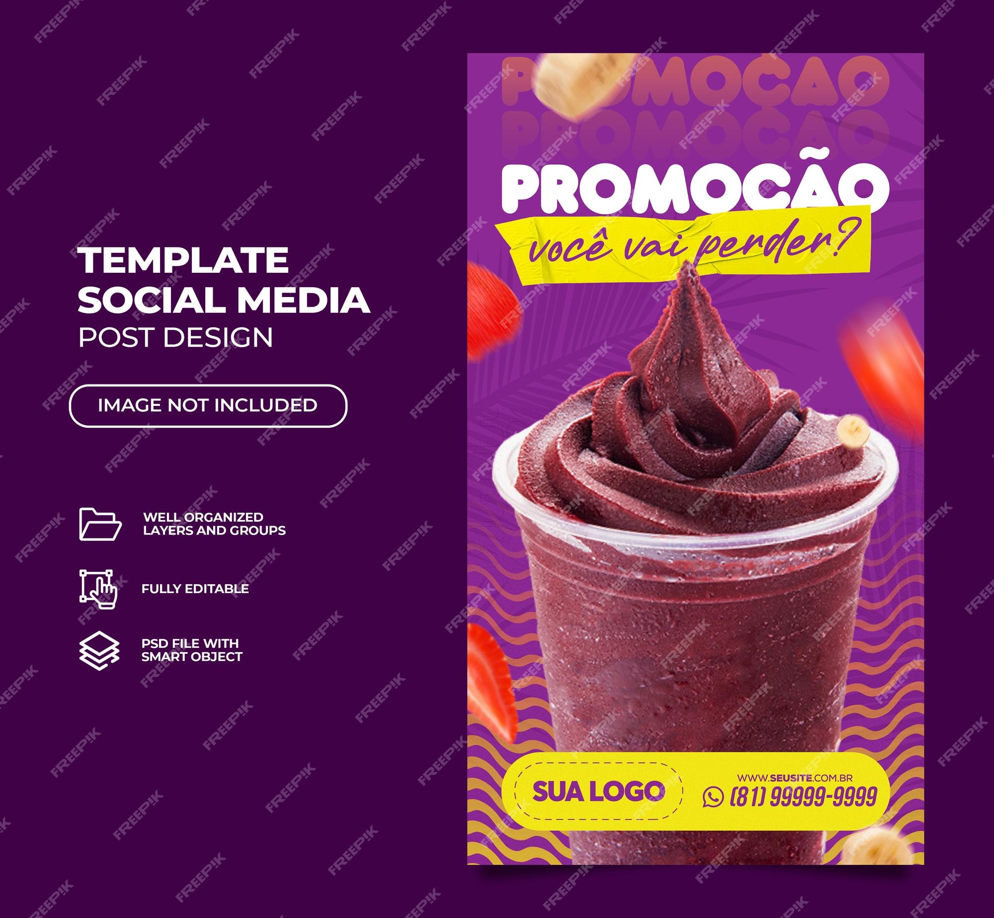 Post para AÇAÍ no Canva - Passo a Passo 