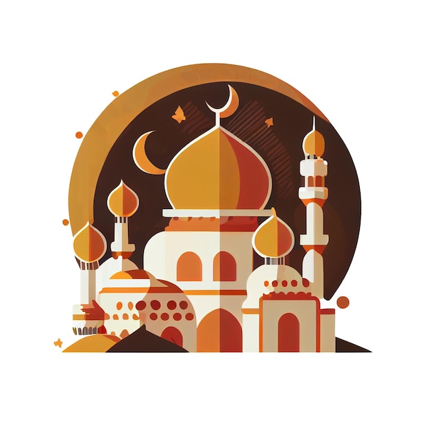 PSD Islamic ramadan kareem eid mubarak oriental style celebration object elements and icon