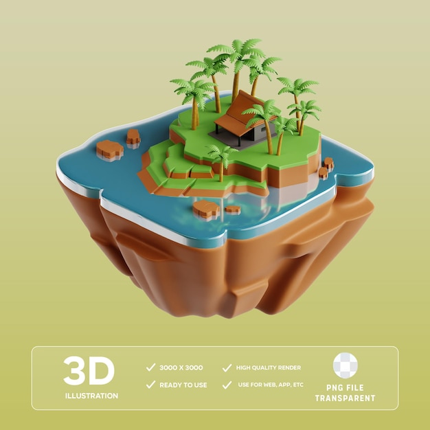 PSD アイルランド 3D イラスト